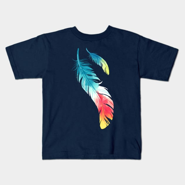 Feather Kids T-Shirt by Freeminds